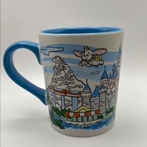Disneyland Themed Mug with Blue Handle